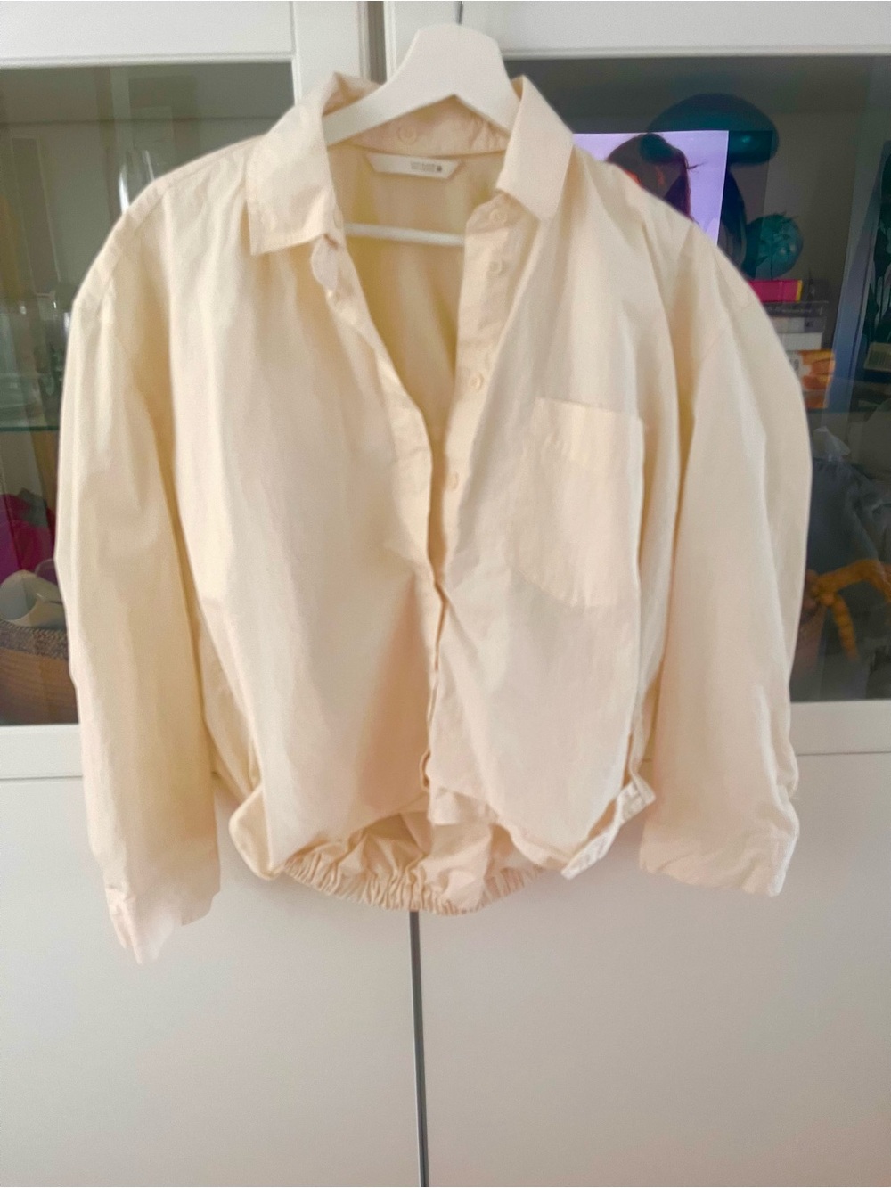 Light Cotton Cream Button-Up Shirt/ Jacket